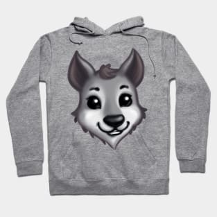 Cute Wolf Drawing Hoodie